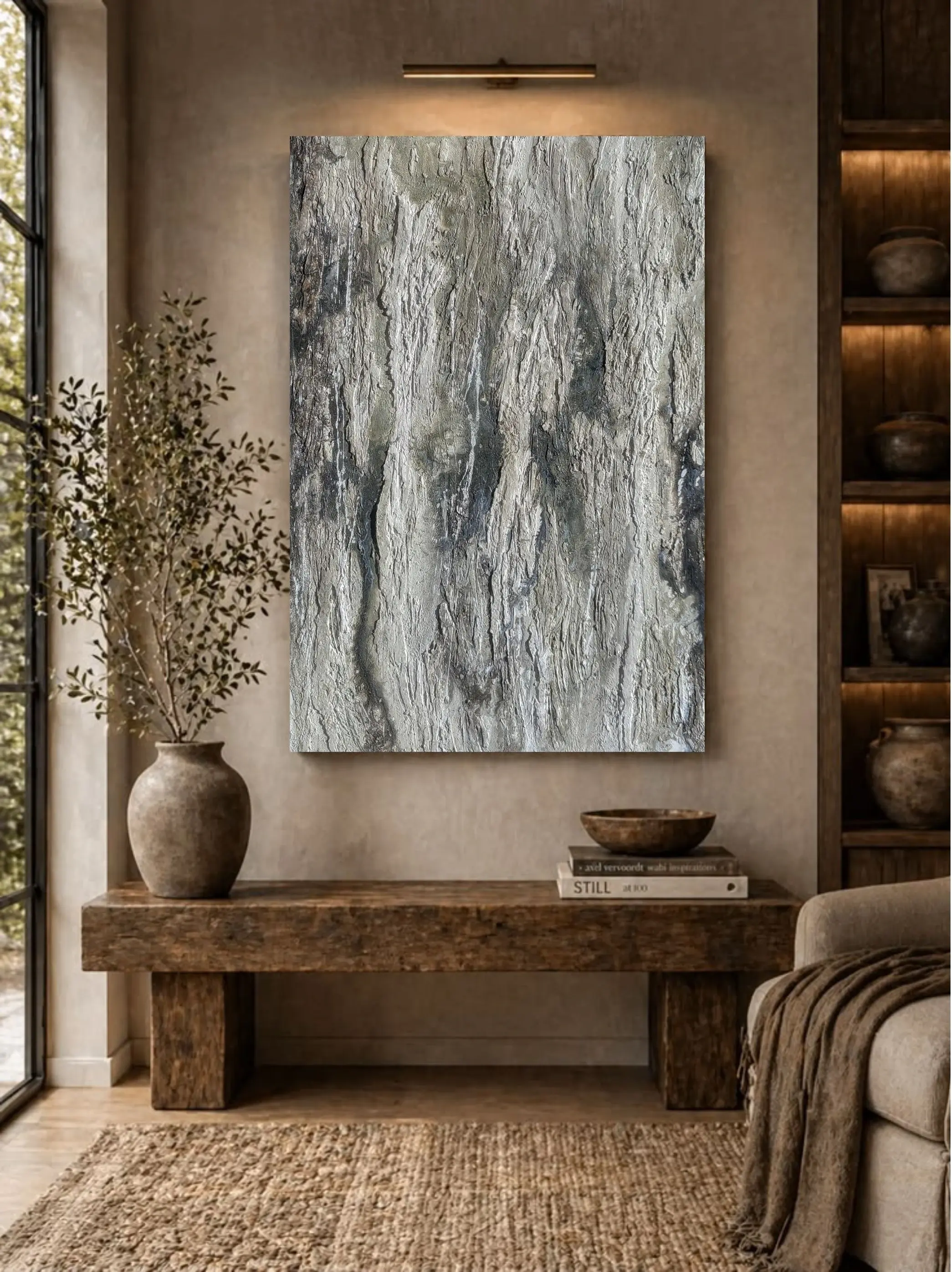 Rusto No. 002 hung in a living room