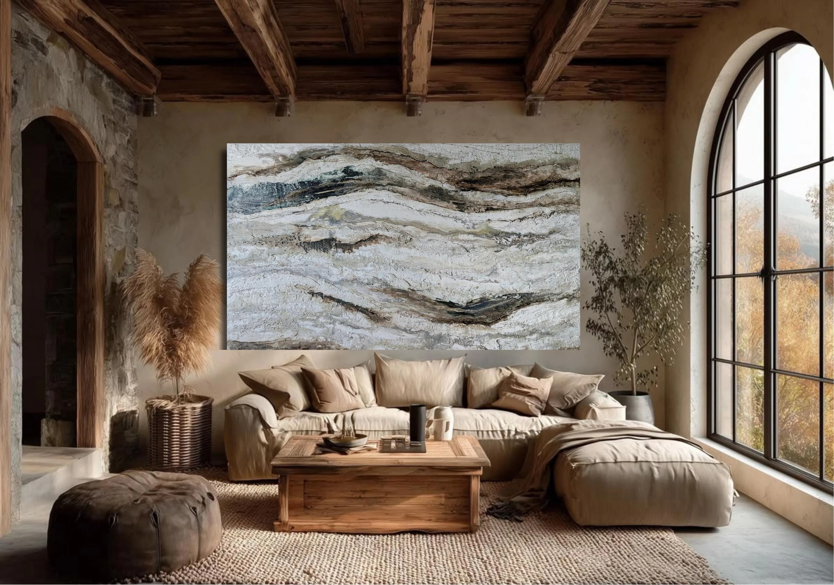 Rusto No. 004 hung in a living room