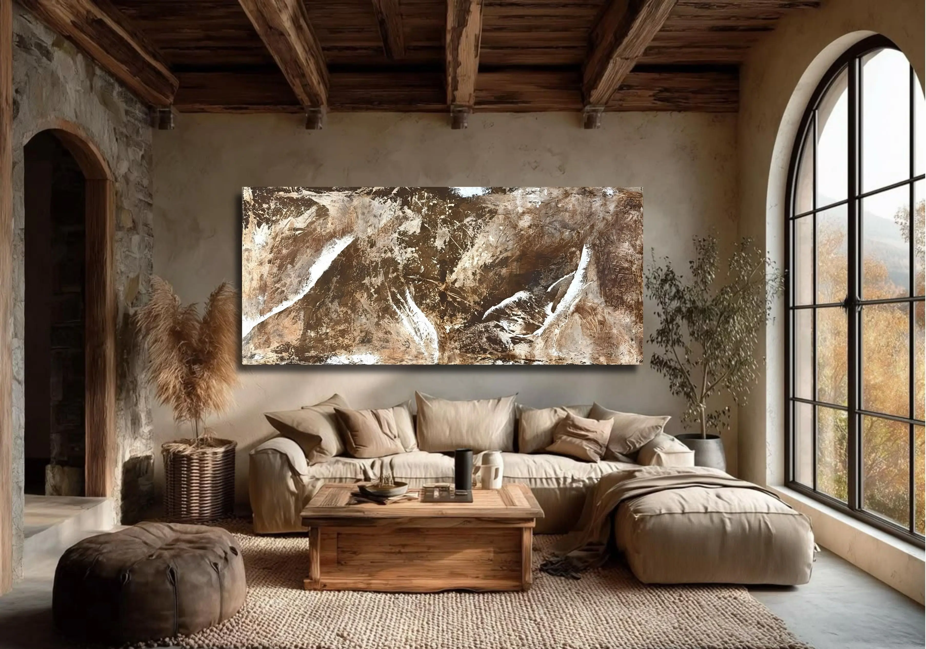 Rusto No. 007 hung in a living room